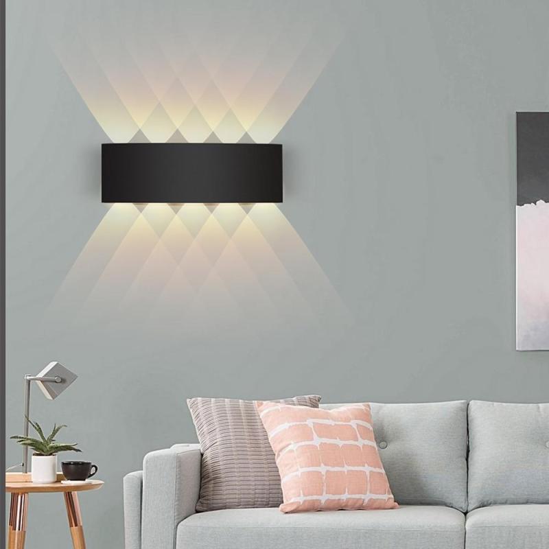 Orr Modern Rectangular Metal Outdoor Wall Lamp, Black/White, Water-wave - Cueteks