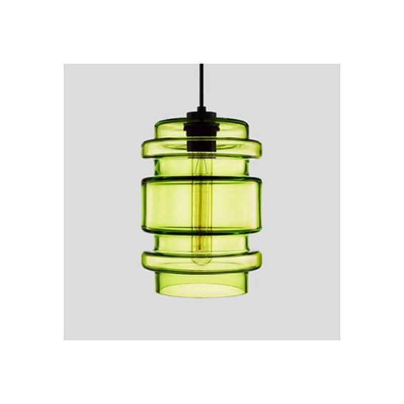Zaid Modern Art Deco LED Cylindrical Metal/Glass Pendant Light - Cueteks