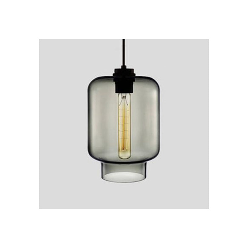 Zaid Modern Art Deco LED Cylindrical Metal/Glass Pendant Light - Cueteks
