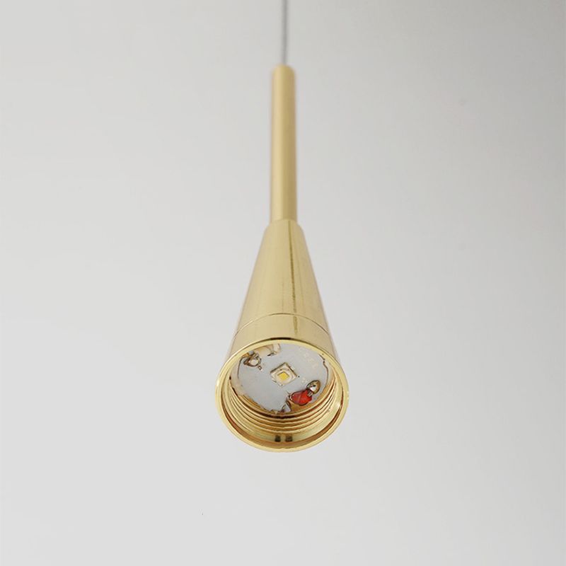 Open Hailie gold-tone cap showing a small LED board and wires inside a threaded housing