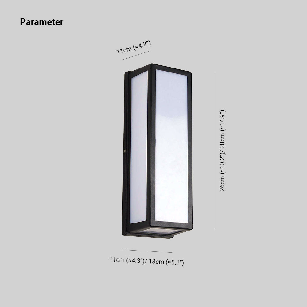 Orr Modern Waterproof Metal Cross Outdoor Wall Lamp, Black - Cueteks