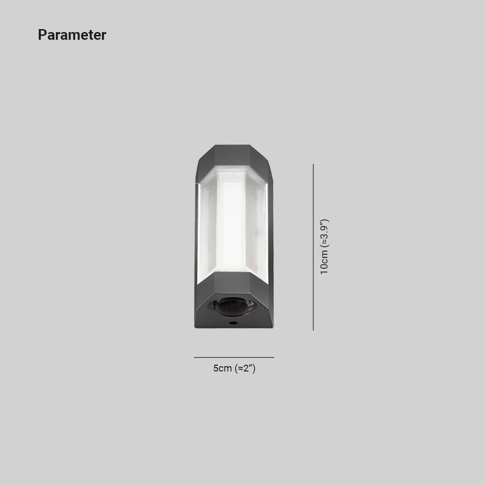 Orr Nordic Up Down Acrylic Outdoor Wall Lamp, White/Black - Cueteks