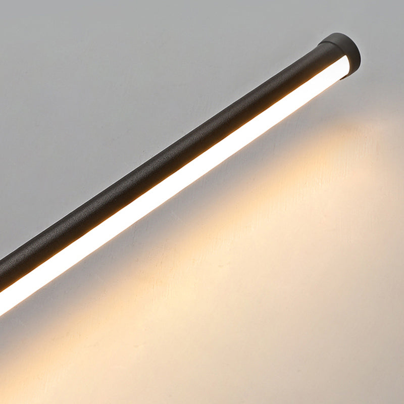 Edge Minimalist Rotatable Linear Outdoor Wall Lamp Black Corridor - Cueteks