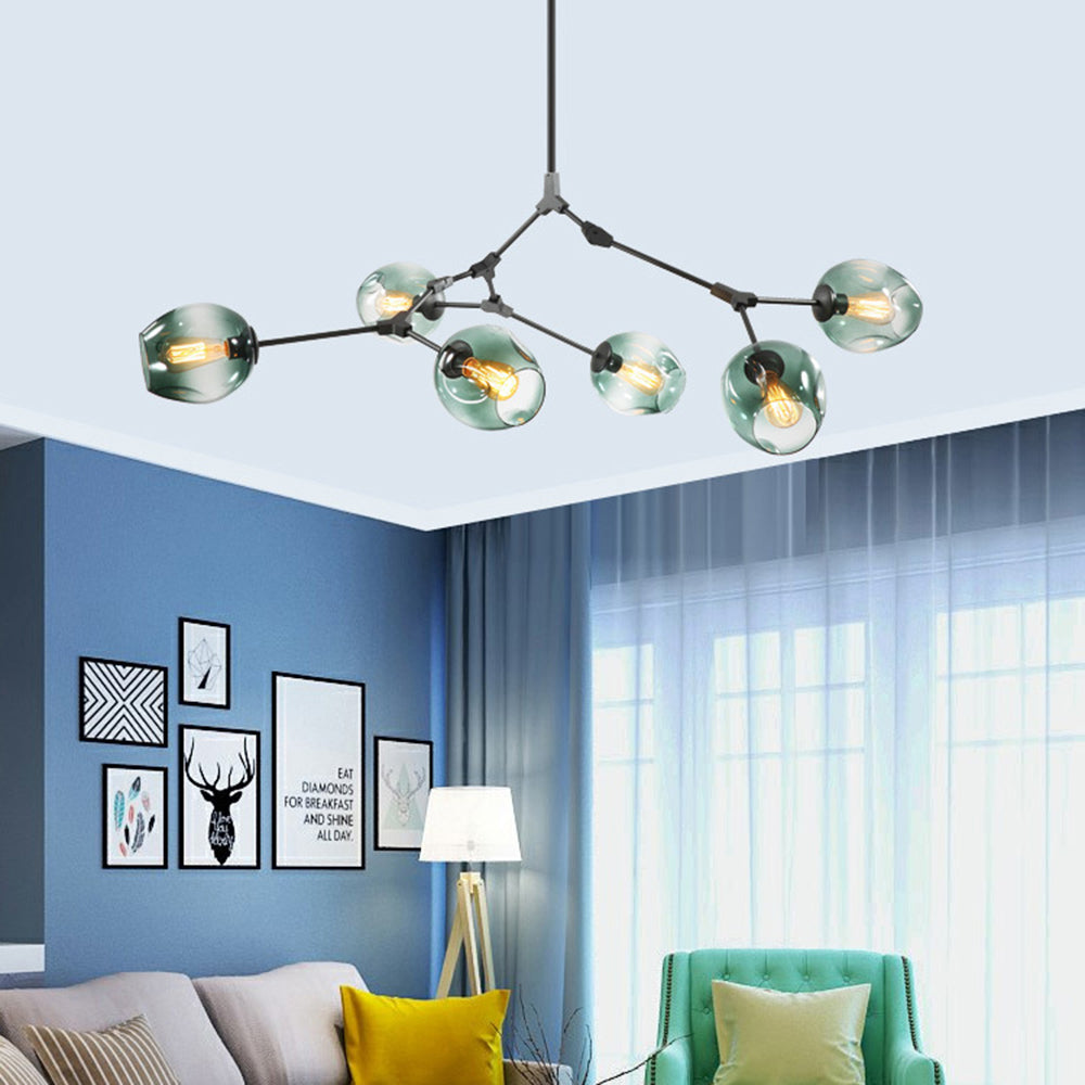 Valentina Nordic Modern Glass Pendant Light Clear Bubble - Cueteks