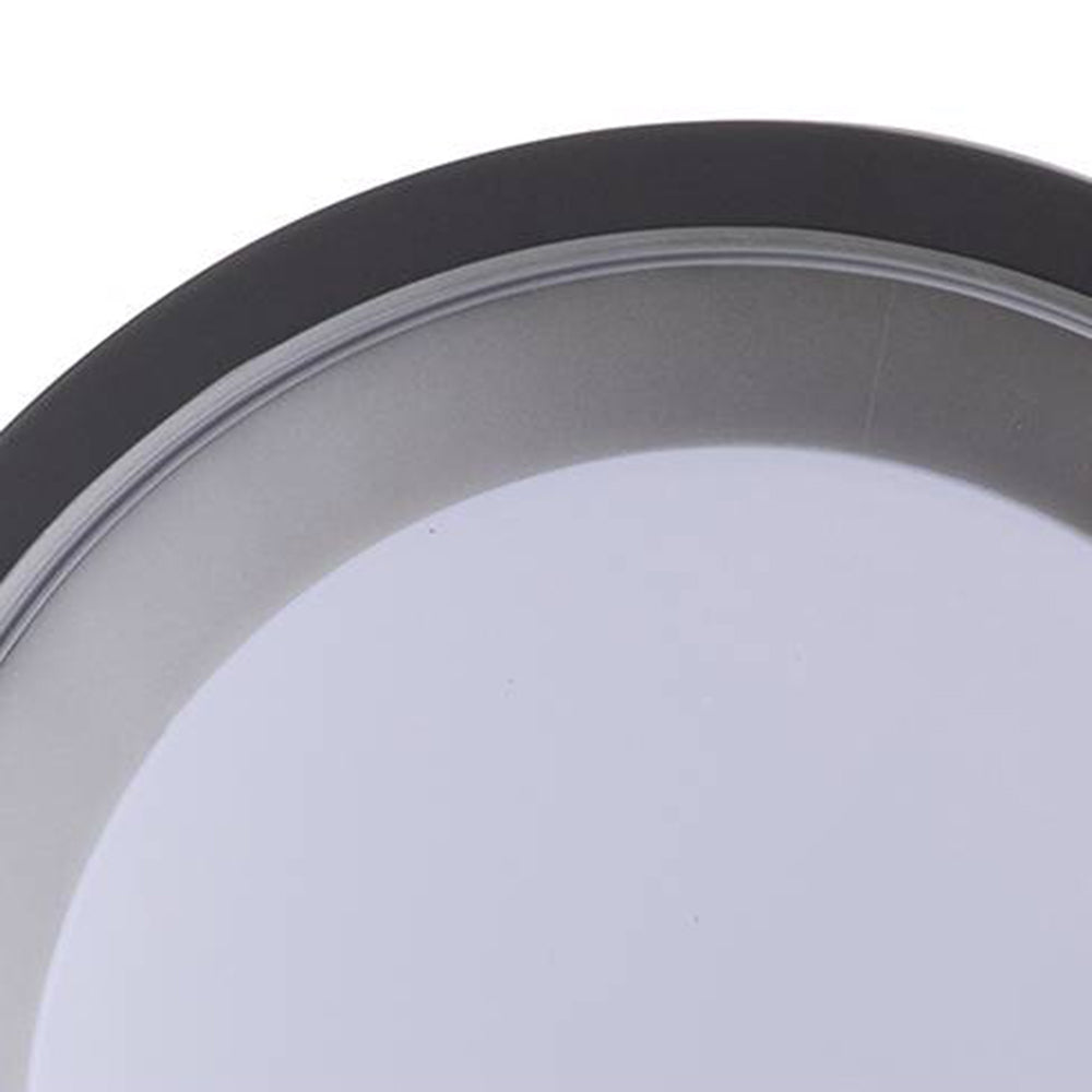 Orr Modern Circular Disc Shape Metal Outdoor Wall Lamp, Black - Cueteks
