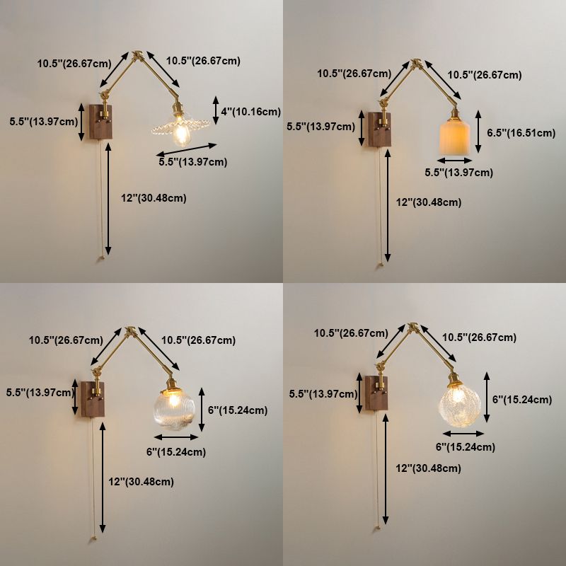 Ozawa Wall Lamp Modern, Folding Adjustable Metal, Study Room - Cueteks