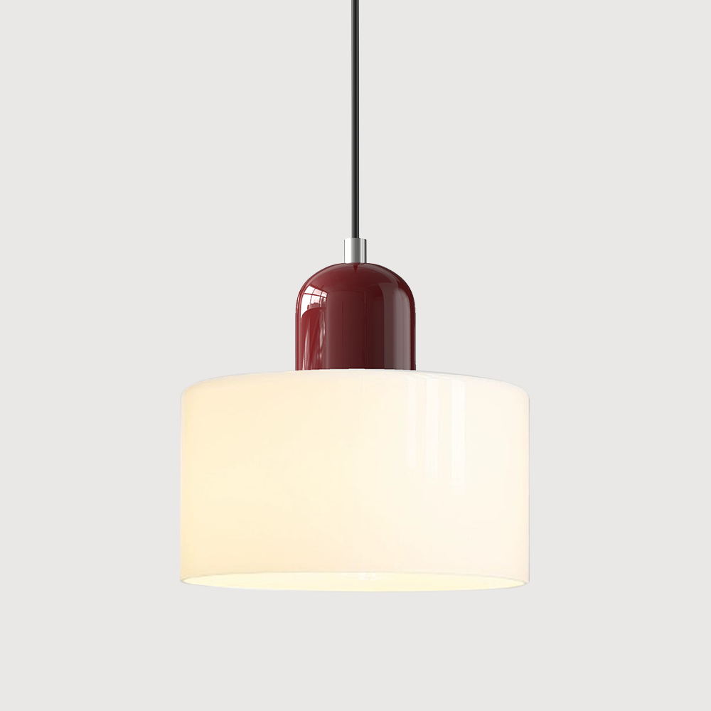 Morandi Modern White Glass Kitchen Island Pendant Light - Cueteks