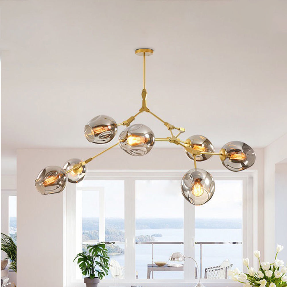 Valentina Nordic Modern Glass Pendant Light Clear Bubble - Cueteks