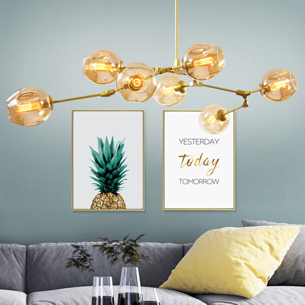 Valentina Nordic Modern Glass Pendant Light Clear Bubble - Cueteks