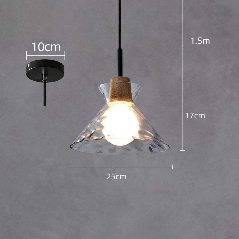 Style B flared glass shade with 25 by 17 cm dimensions