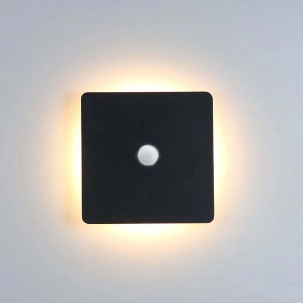 Orr Minimalist Round/Square Outdoor Wall Lamp LED Black/White - Cueteks