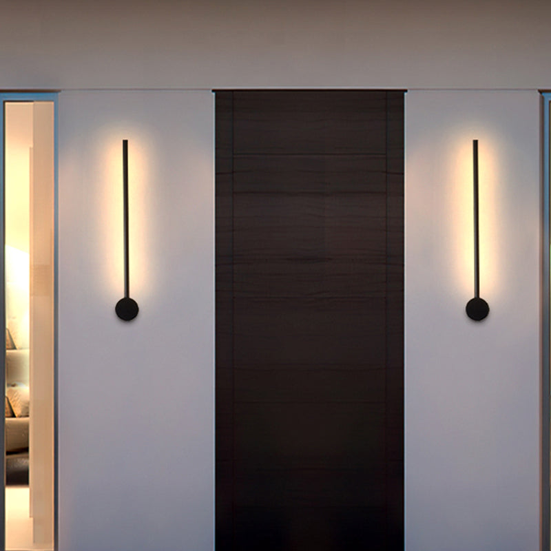 Edge Minimalist Rotatable Linear Outdoor Wall Lamp Black Corridor - Cueteks