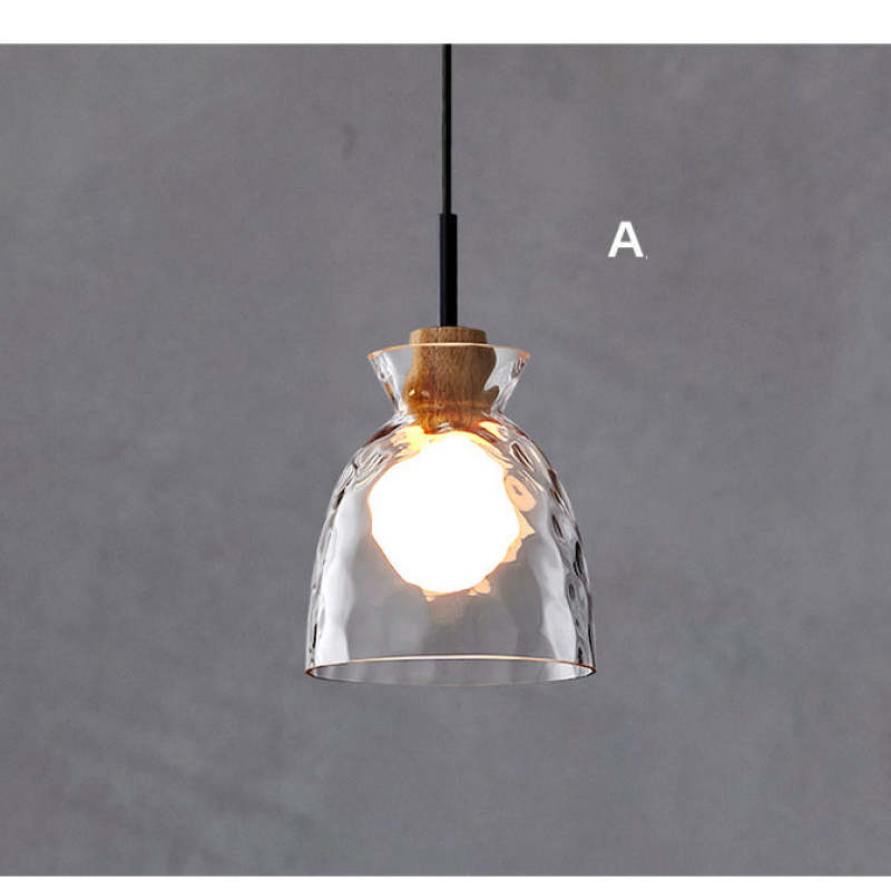 Style A narrow clear glass pendant