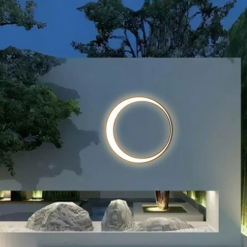 Elif Modern Ring Metal Wall Light, Art, Outdoor - Cueteks