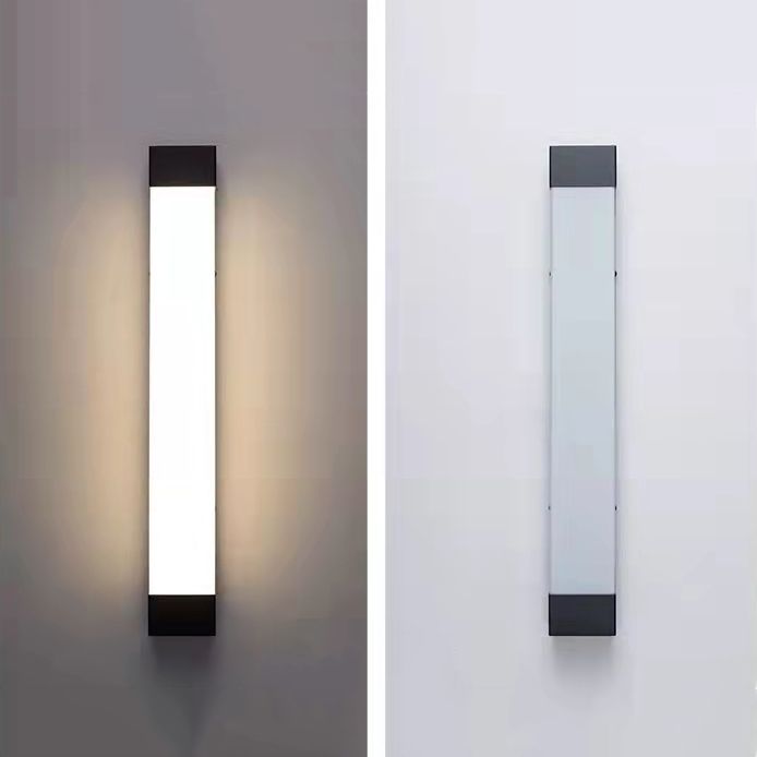 Orr Minimalist Linear Metal Outdoor Wall Lamp, Black - Cueteks