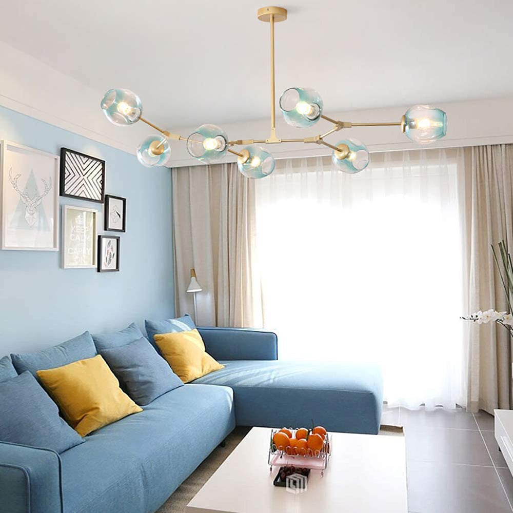 Valentina Nordic Modern Glass Pendant Light Clear Bubble - Cueteks