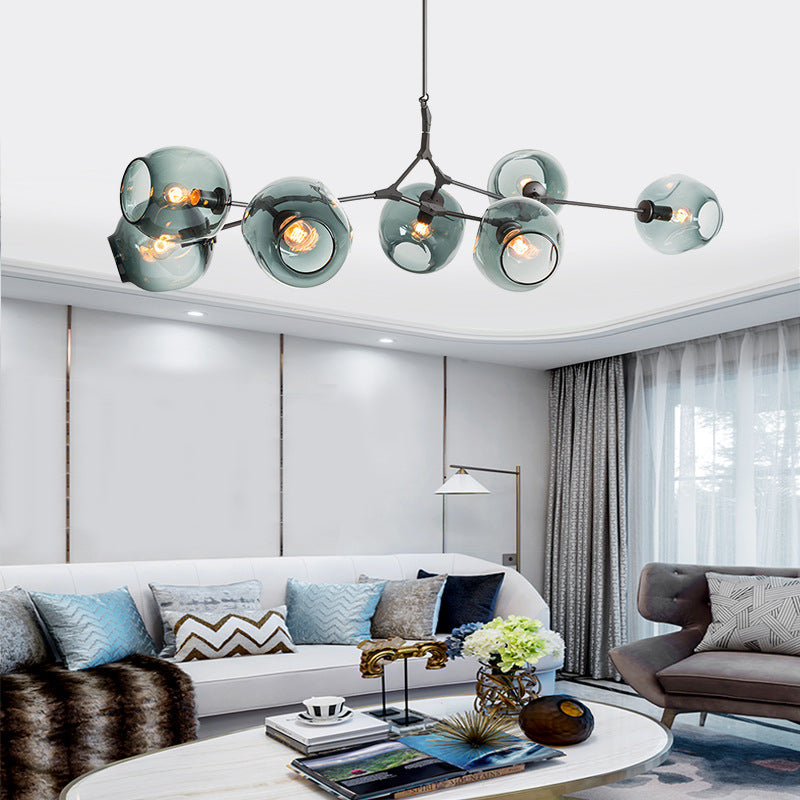 Valentina Nordic Modern Glass Pendant Light Clear Bubble - Cueteks