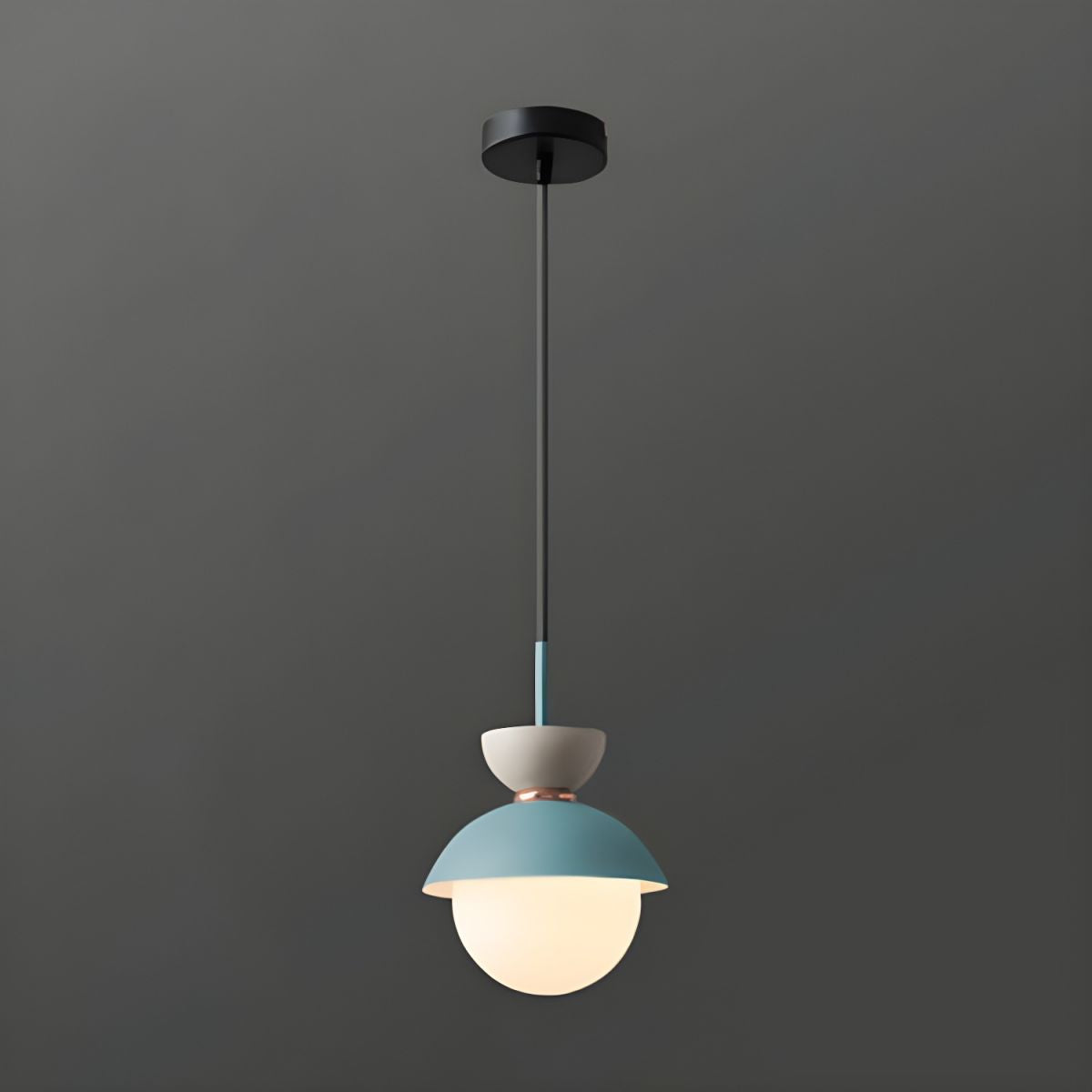 Cairns Nordic Metal Colorful Globe Pendant Light, Bedroom - Cueteks