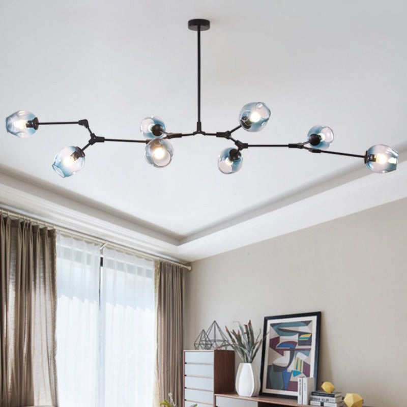 Valentina Nordic Modern Glass Pendant Light Clear Bubble - Cueteks