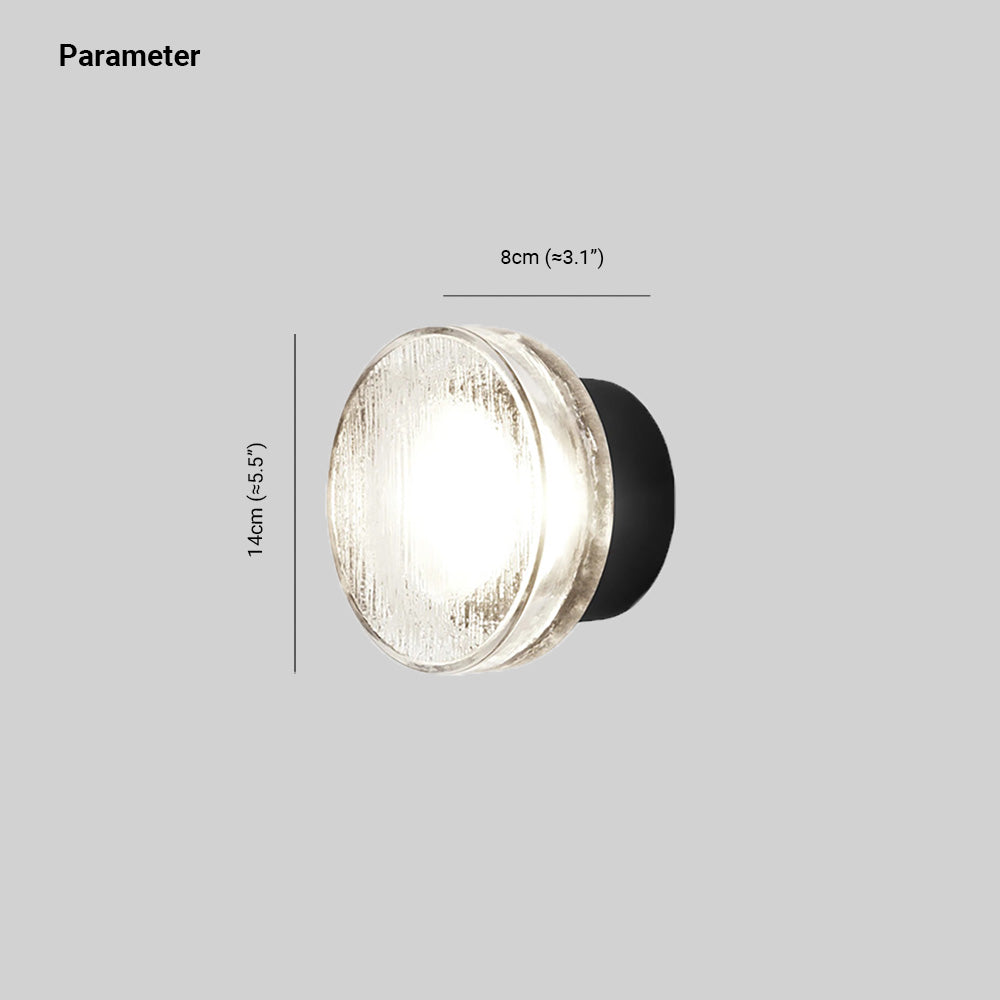 Valentina Modern Mini Bubble Metal/Glass Outdoor Wall Lamp, Transparent - Cueteks
