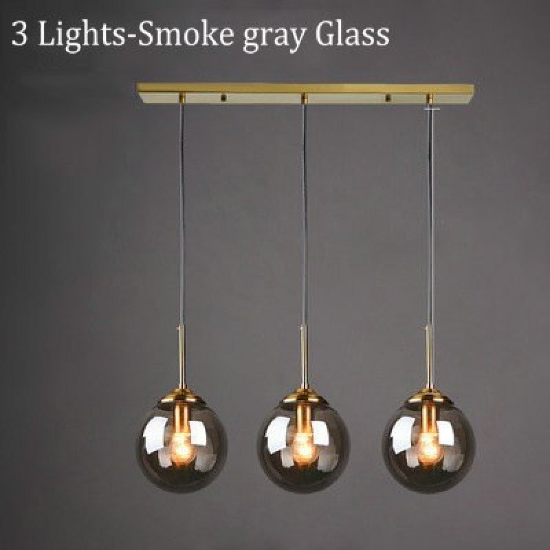 Valentina Designer Bubble Glass Pendant Light Smoke/Clear/Amber - Cueteks