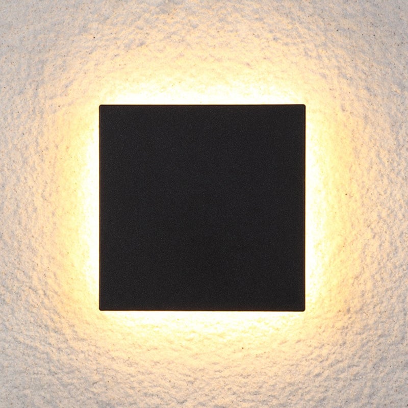Orr Minimalist Round/Square Outdoor Wall Lamp LED Black/White - Cueteks