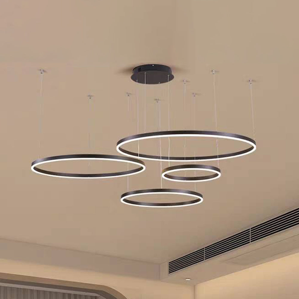 Arisha Modern Pendant Light Tir-Circle Black/Gold/Coffee Metal - Cueteks