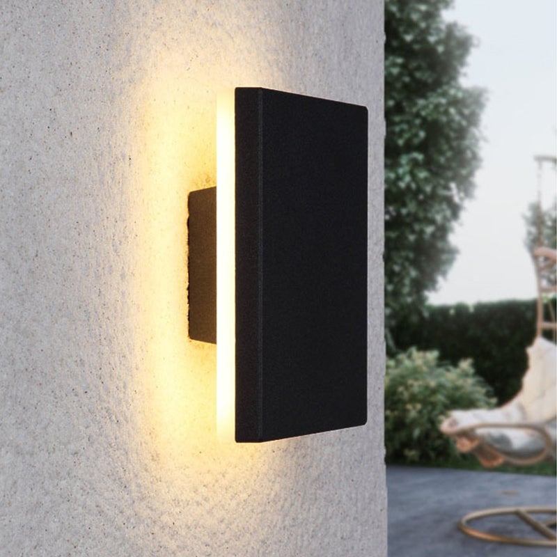 Orr Minimalist Round/Square Outdoor Wall Lamp LED Black/White - Cueteks