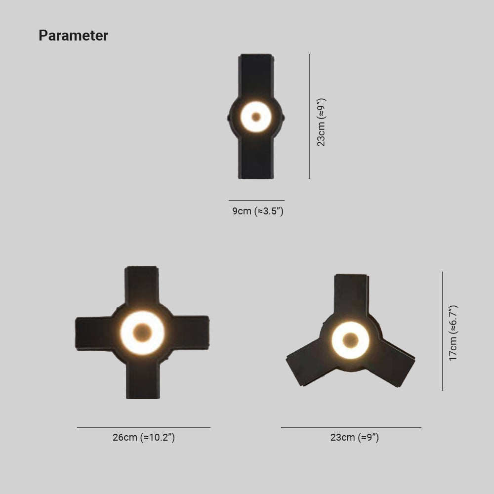 Orr Modern Waterproof Minimalist Cross Outdoor Wall Light Garden/Corridor - Cueteks