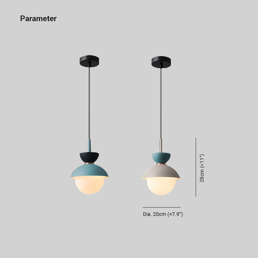 Cairns Nordic Metal Colorful Globe Pendant Light, Bedroom - Cueteks