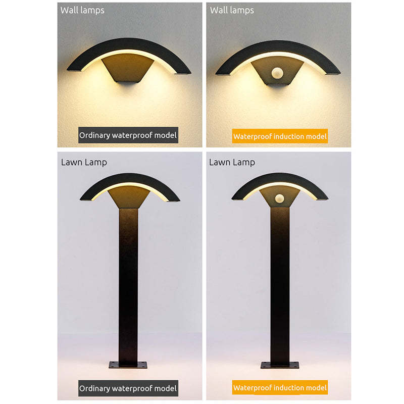 Wall-lamp and separate lawn-lamp model comparison