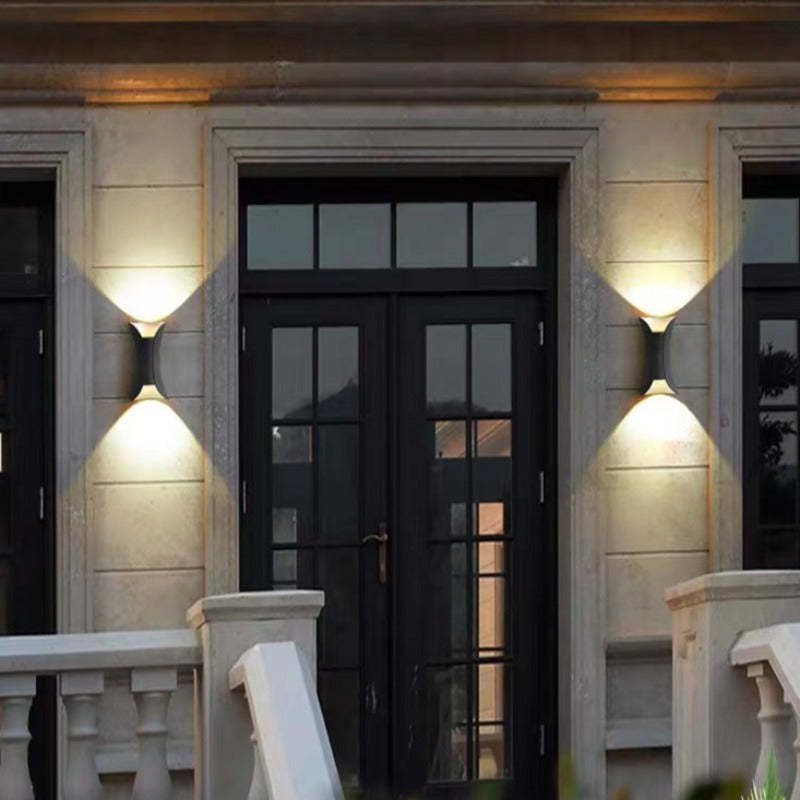 Orr Modern LED Outdoor Wall Light Gold/White Garden/Corridor - Cueteks