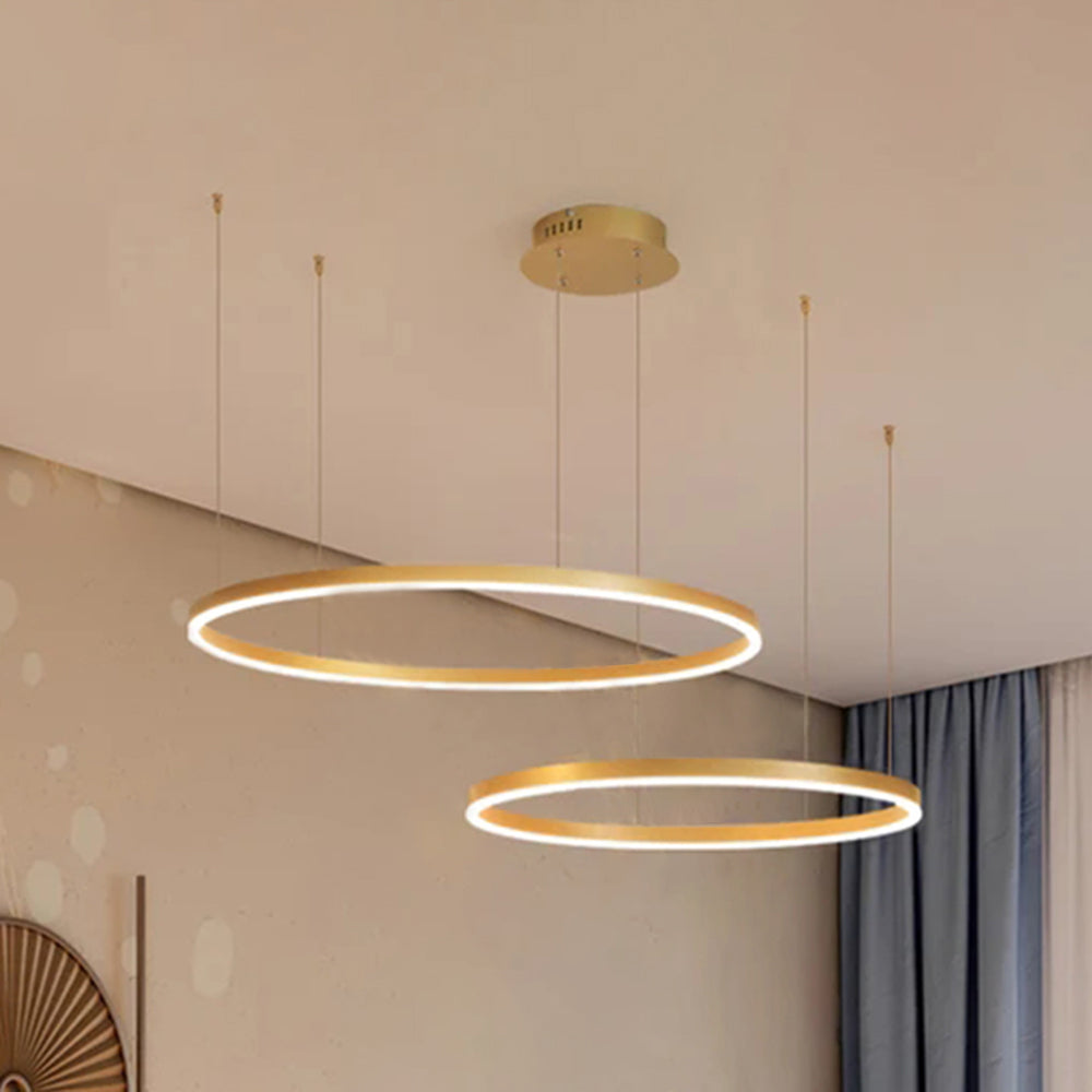 Arisha Modern Pendant Light Tir-Circle Black/Gold/Coffee Metal - Cueteks