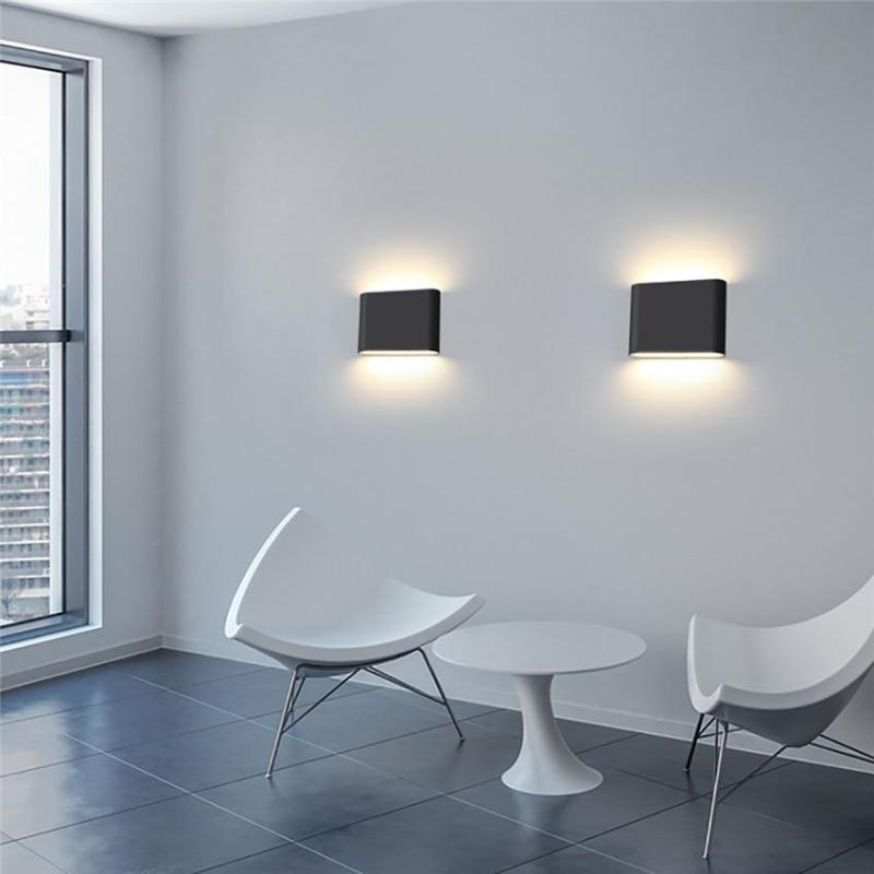 Orr Modern Rectagulart Metal Outdoor Wall Lamp, Black/White - Cueteks