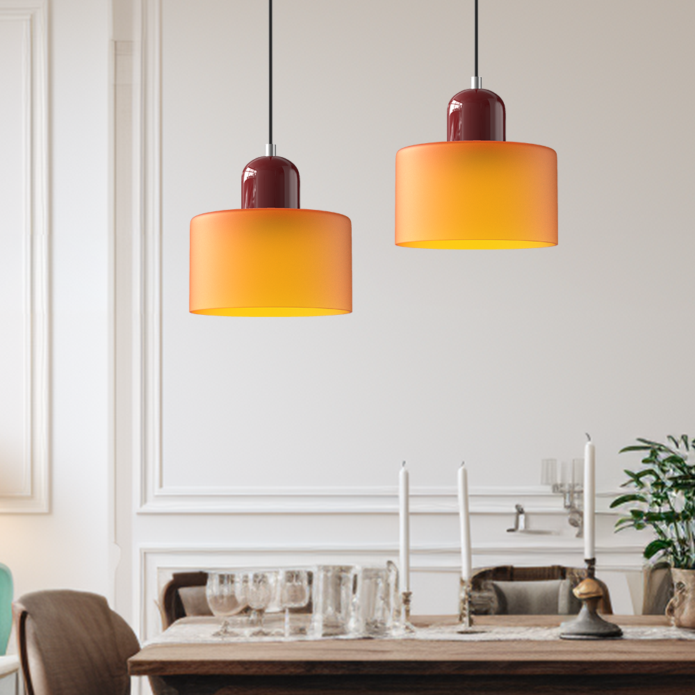 Morandi Modern White Glass Kitchen Island Pendant Light - Cueteks