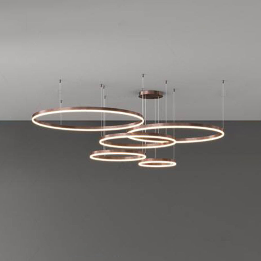 Arisha Modern Pendant Light Tir-Circle Black/Gold/Coffee Metal - Cueteks