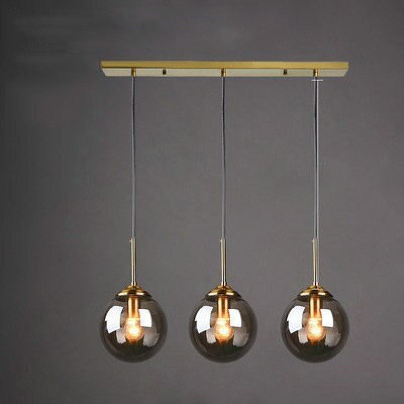Valentina Designer Bubble Glass Pendant Light Smoke/Clear/Amber - Cueteks