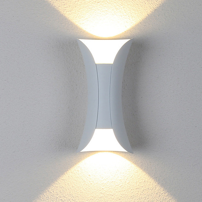 Orr Modern LED Outdoor Wall Light Gold/White Garden/Corridor - Cueteks