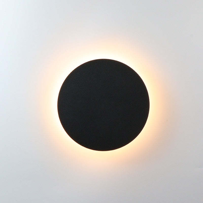 Orr Minimalist Round/Square Outdoor Wall Lamp LED Black/White - Cueteks