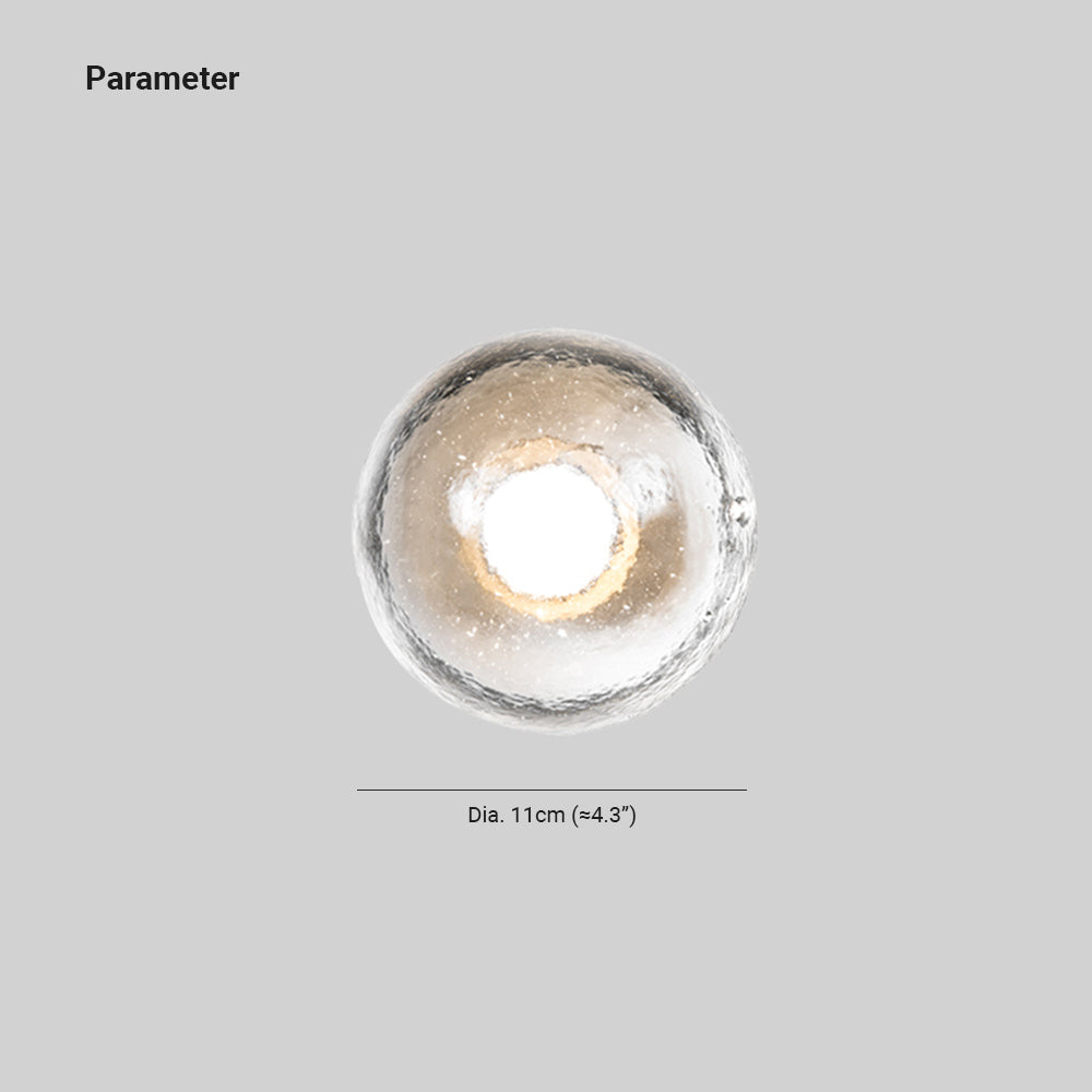 Valentina Waterproof Semi-circular Glass Outdoor Wall Lamp, Transparent - Cueteks