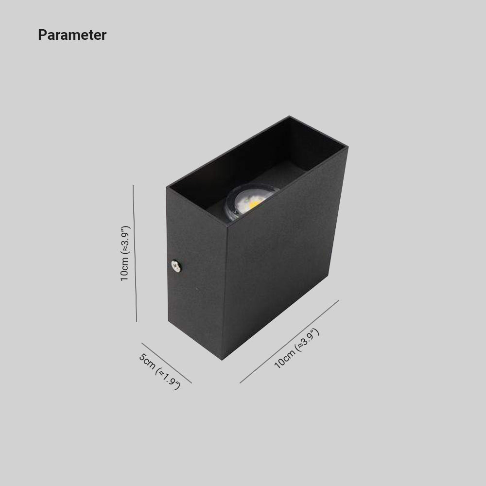 Orr Modern Adjustable Square Outdoor Wall Lamp LED, Black/White - Cueteks