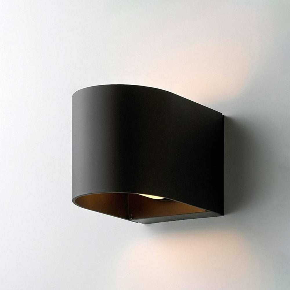 Orr Modern Cylinder Metal Outdoor Wall Lamp, Balck - Cueteks