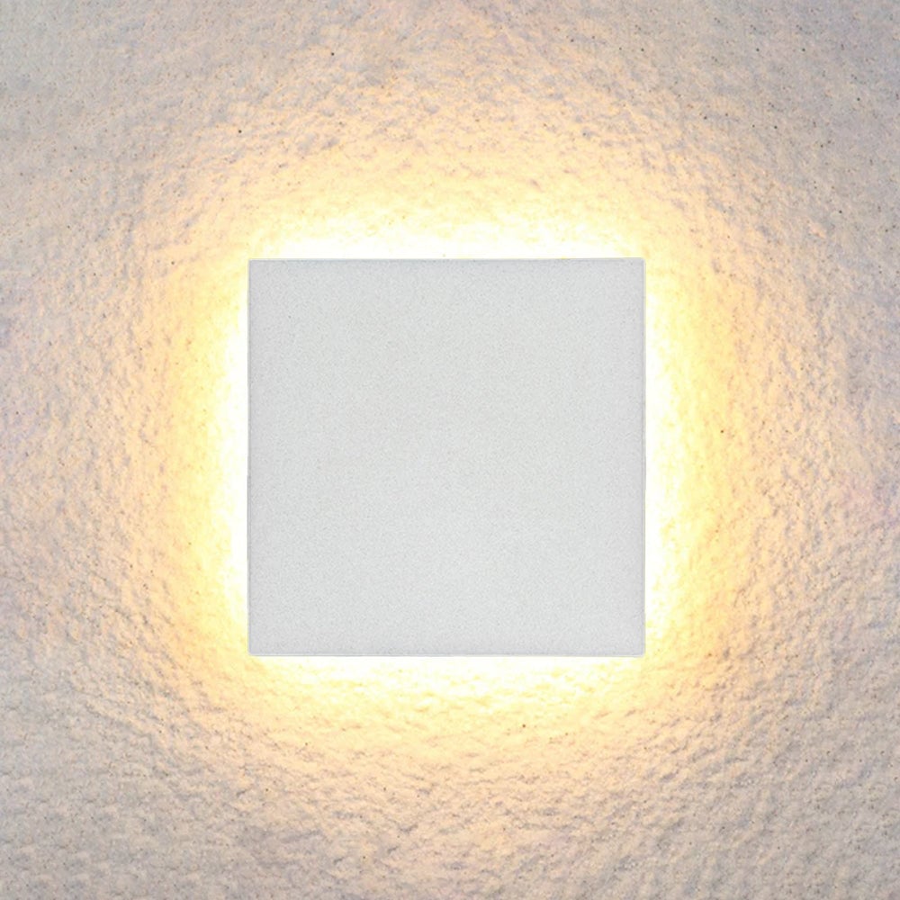 Orr Minimalist Round/Square Outdoor Wall Lamp LED Black/White - Cueteks