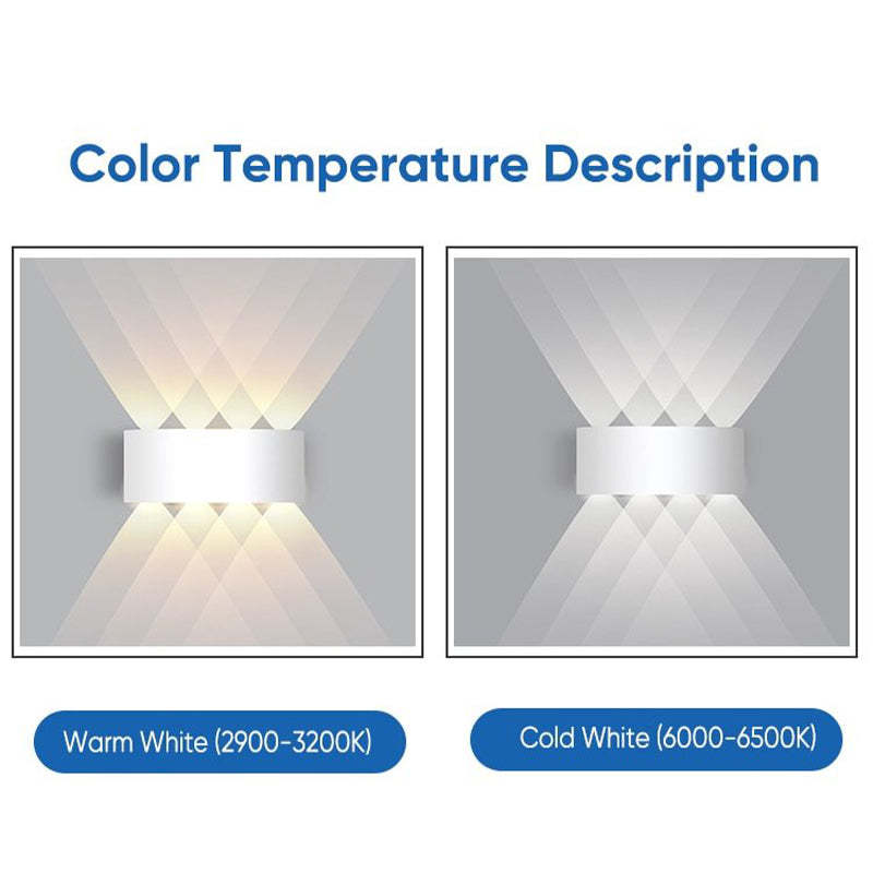 Orr Modern Rectangular Metal Outdoor Wall Lamp, Black/White, Water-wave - Cueteks