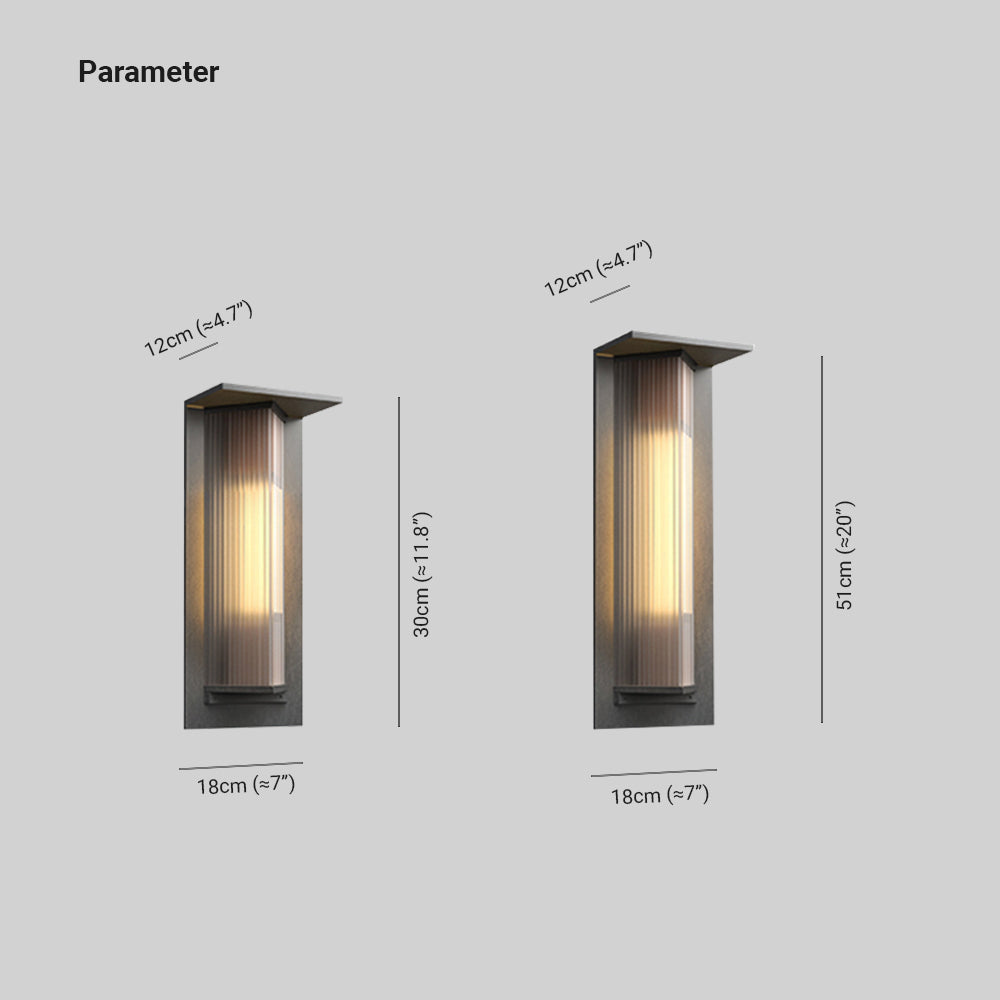 Orr size graphic comparing 30 and 51 cm lamp heights
