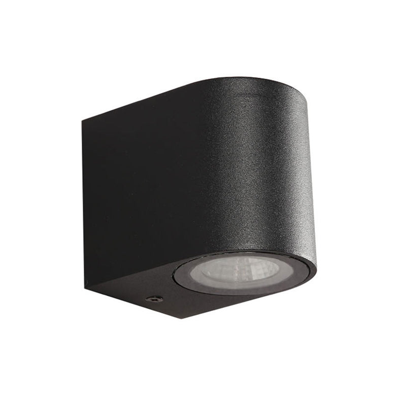 Orr Minimalist Metal Square Outdoor Wall Lamp, Black - Cueteks