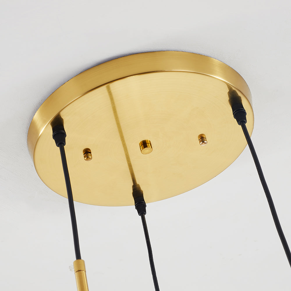 Valentina globe pendant light with gold-tone fittings