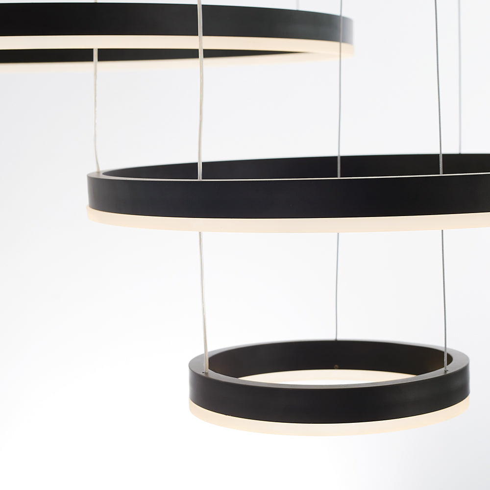 Arisha Modern Pendant Light Tir-Circle Black/Gold/Coffee Metal - Cueteks