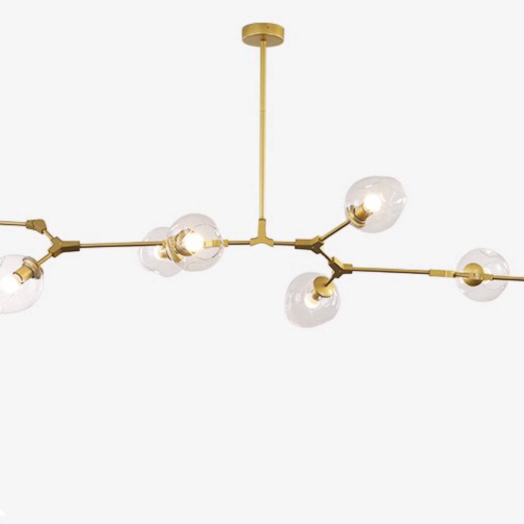 Valentina Nordic Modern Glass Pendant Light Clear Bubble - Cueteks