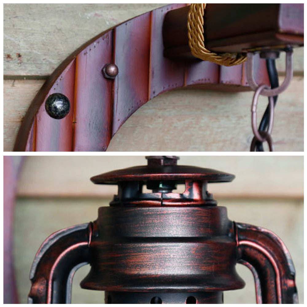 Austin detail views show bracket fasteners, rope-like decoration and the lantern top.